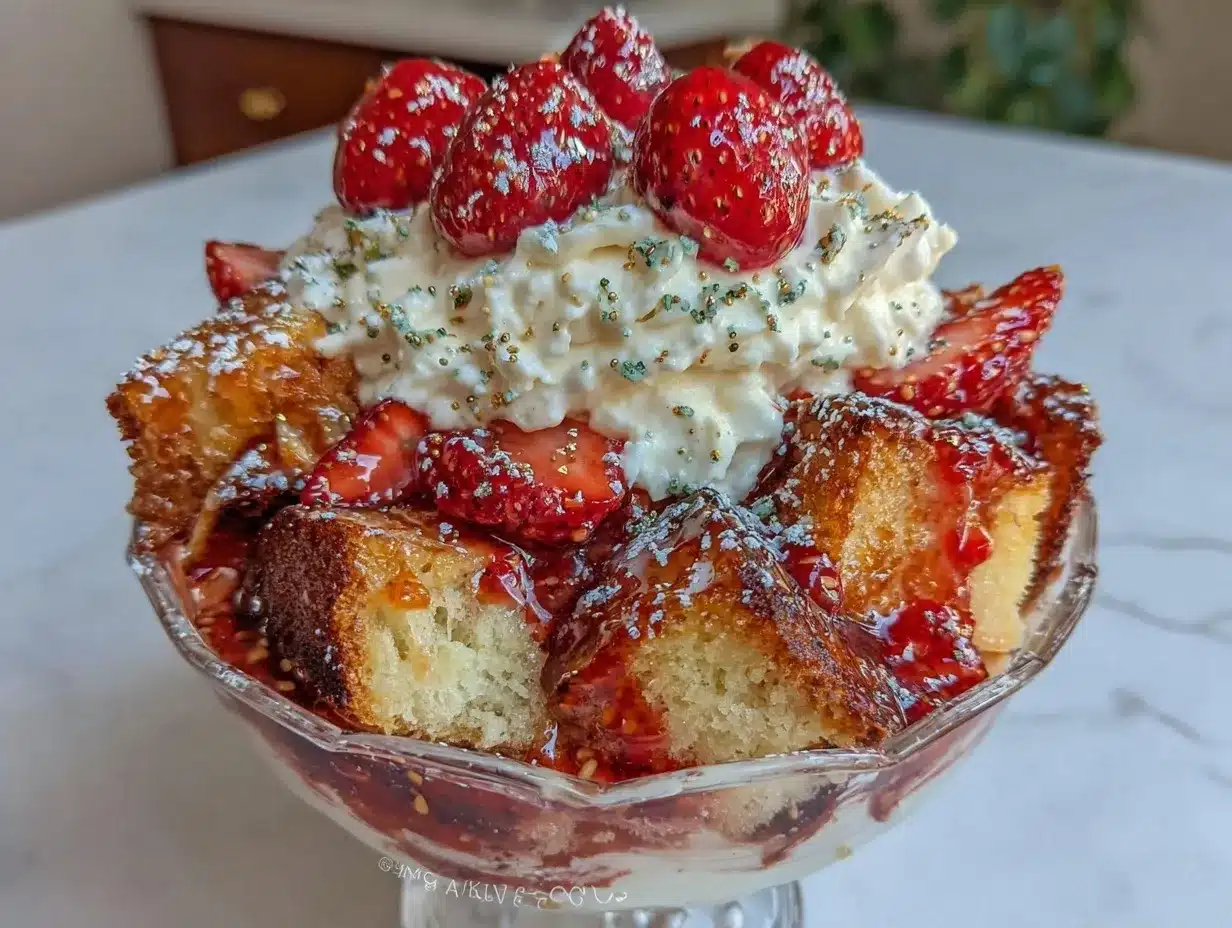 Whipped Strawberry Shortcake Trifle: The Whisking Trick 4 Whipped Strawberry Shortcake Trifle preparation steps